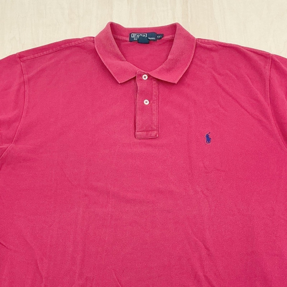 Polo Ralph Lauren Shirt Mens XXL Red Pique Mesh Pony Logo 90s Vintage‎ Preppy